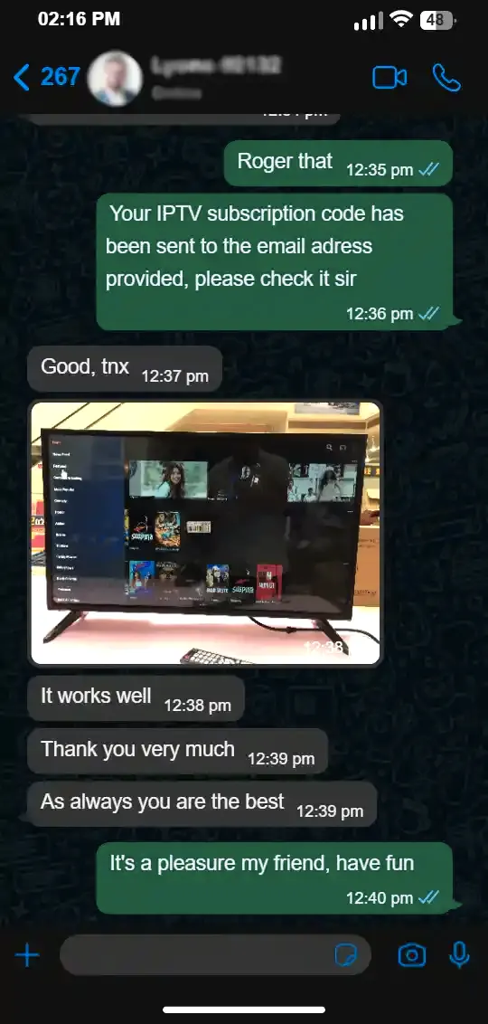 IPTV happy customer 7
